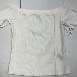 Old Navy Women's Off-Shoulder Cream Blouse